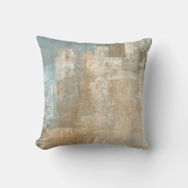 Grey and Beige Abstract Art Paintingabstract, art, Cushion (Front)