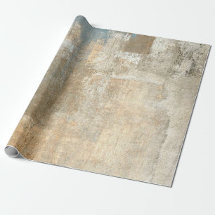 Grey and Beige Abstract Art Paintingabstract, art, Wrapping Paper