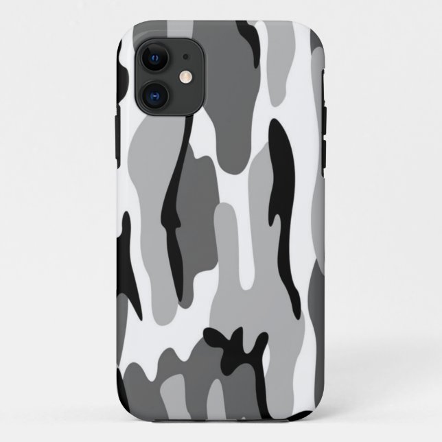 Grey And Black Camouflage iPhone 5G Case (Back)
