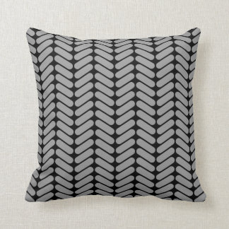 Grey and Black Chevron Pattern. Cushion