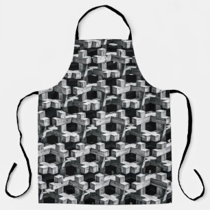 Grey and black cross apron