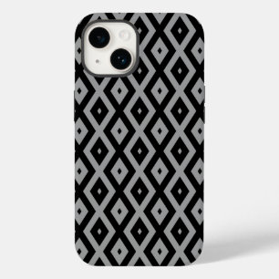 Grey and black diamond pattern Case-Mate iPhone 14 case