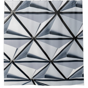 Grey and black digital wallpaper shower curtain