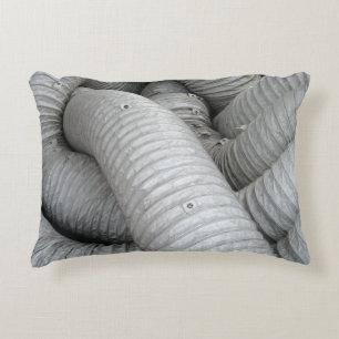 Grey and black fabric sofa decorative cushion