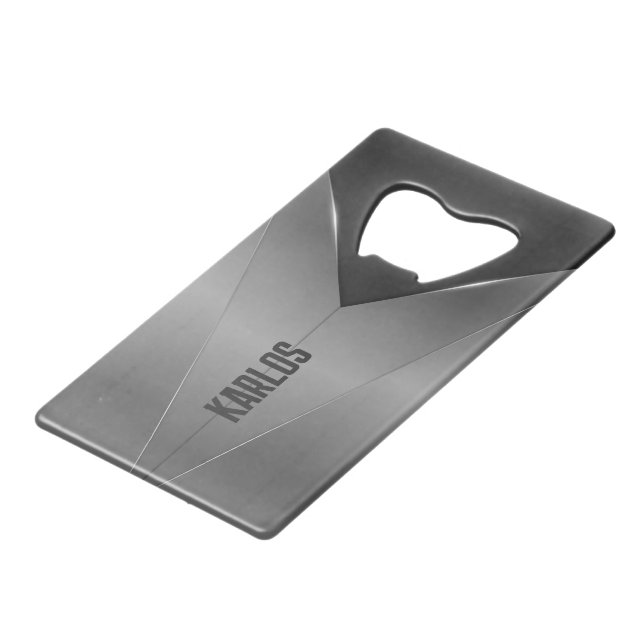 Grey and black geometric metallic design (Back Angled)
