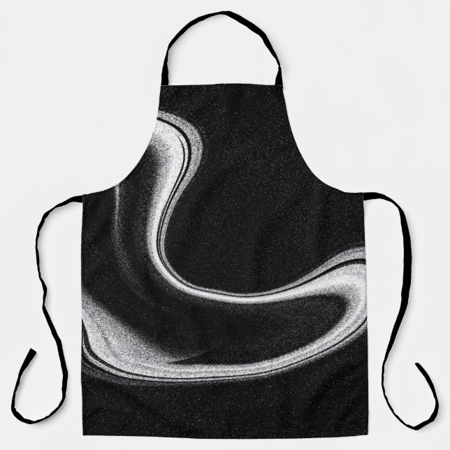 Grey and black illustration apron (Front)