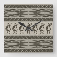 Grey And Black Kokopelli Aztec Design