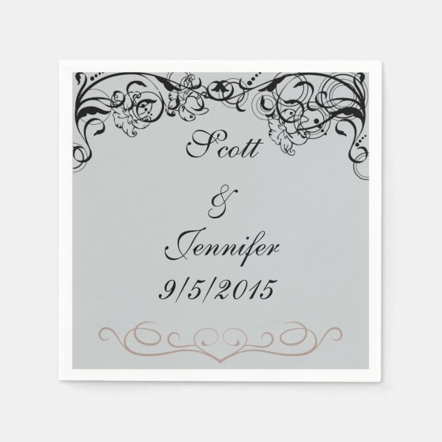 Grey and Black Napkins (Front)