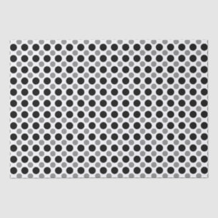 Grey and black polka Dots Tissue Paper
