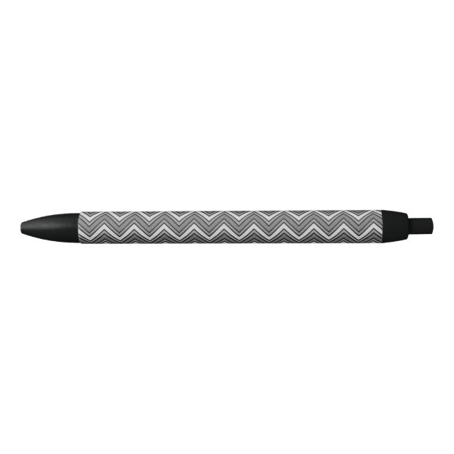 Grey and black sketch chevron black ink pen (Front)