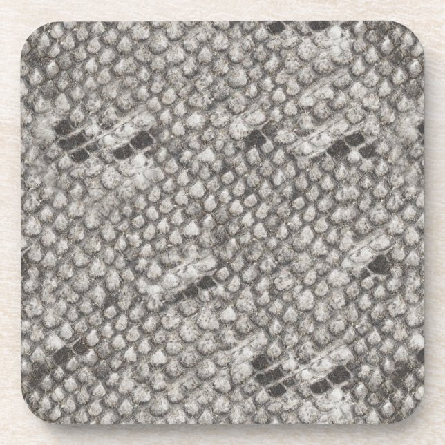 Grey and Black Snake Skin Coaster (Front)