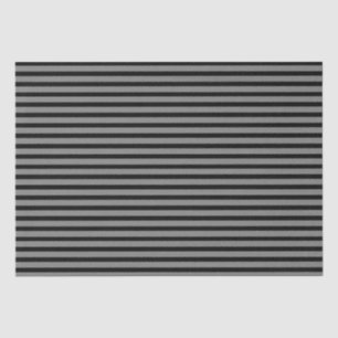 Grey and Black Stripes Tissue Paper