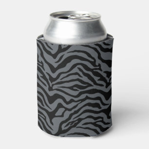 Grey and black tiger stripe can cooler