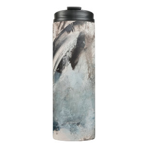 Grey and Blue Abstract Art Painting.abstract,art,g Thermal Tumbler