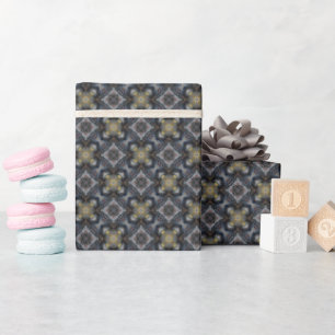 Grey And Blue Diamond Shapes Wrapping Paper