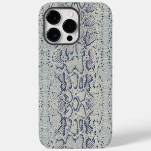 Grey and Blue Snake Skin Animal Print Case-Mate iPhone 14 Pro Max Case