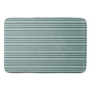Grey and Blue Stripes Bath Mat