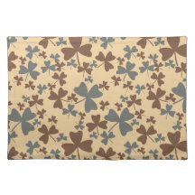 Grey and Brown Shamrock Pattern