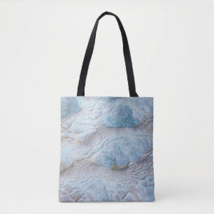 Grey and brown thick animal skin tote bag