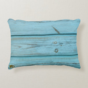 Grey and brown wooden panel decorative cushion