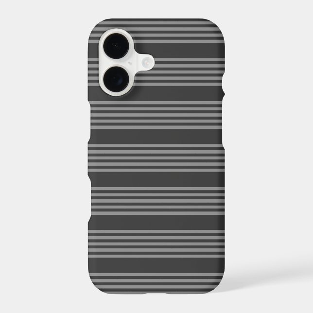 Grey and charcoal five stripes pattern (Back)