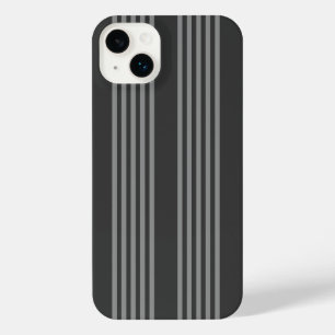 Grey and charcoal five stripes pattern iPhone 14 plus case
