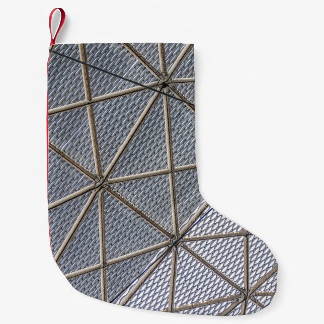 Grey and clear digital small christmas stocking (Front)