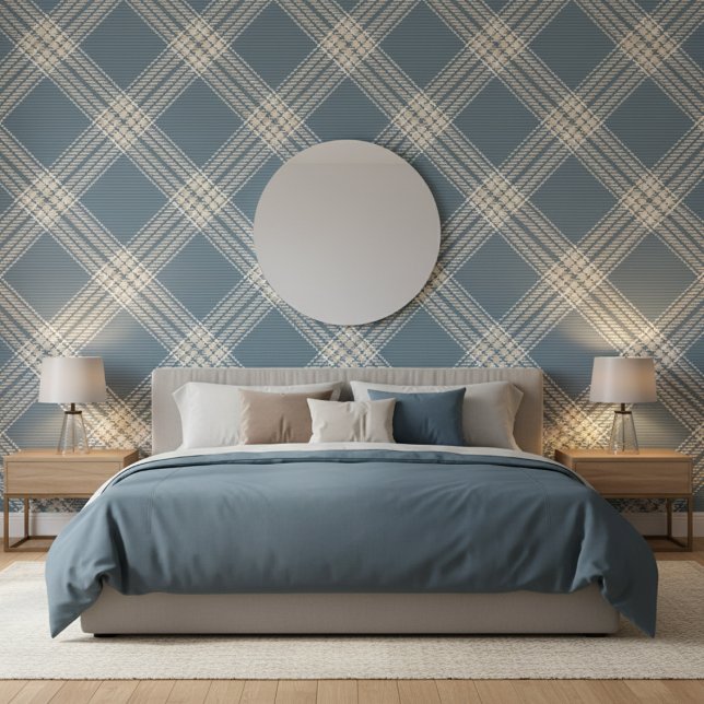 Grey And Cream Plaid  Wallpaper (Creator Uploaded)