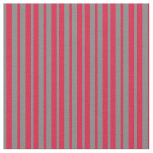 Grey and Crimson Coloured Stripes Fabric