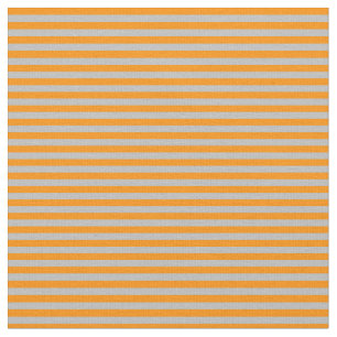Grey and Dark Orange Lines Fabric