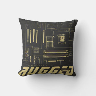 grey and gold RUGGED GEEK Motherboard Cushion