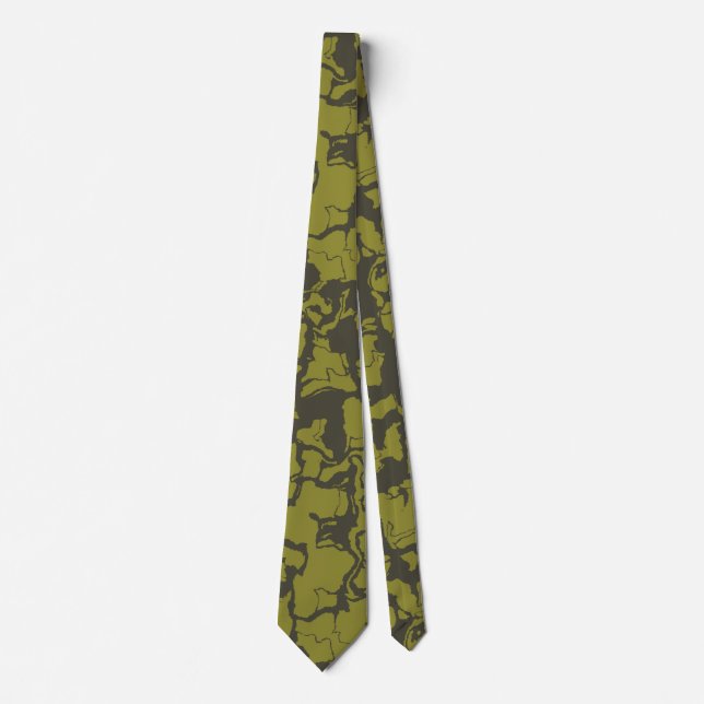 Grey and Green abstract Tie (Front)
