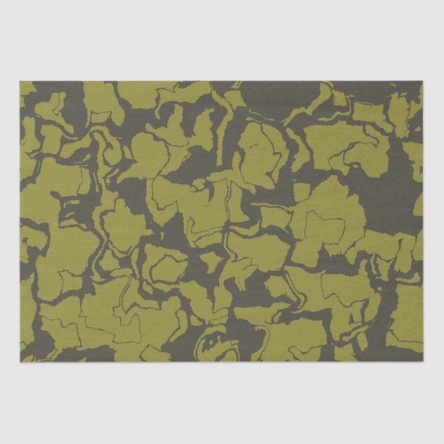 Grey and Green abstract  Tissue Paper (Front)