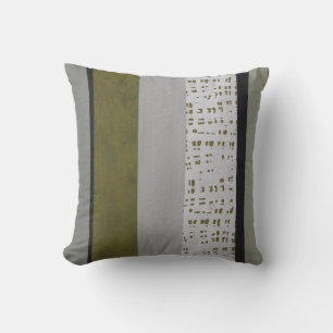 Grey and green modern pattern cushion