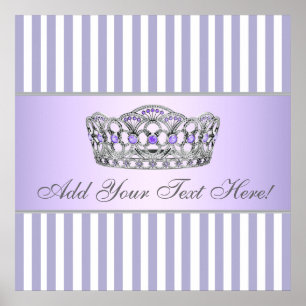 Grey and Lavender Purple Princess Poster