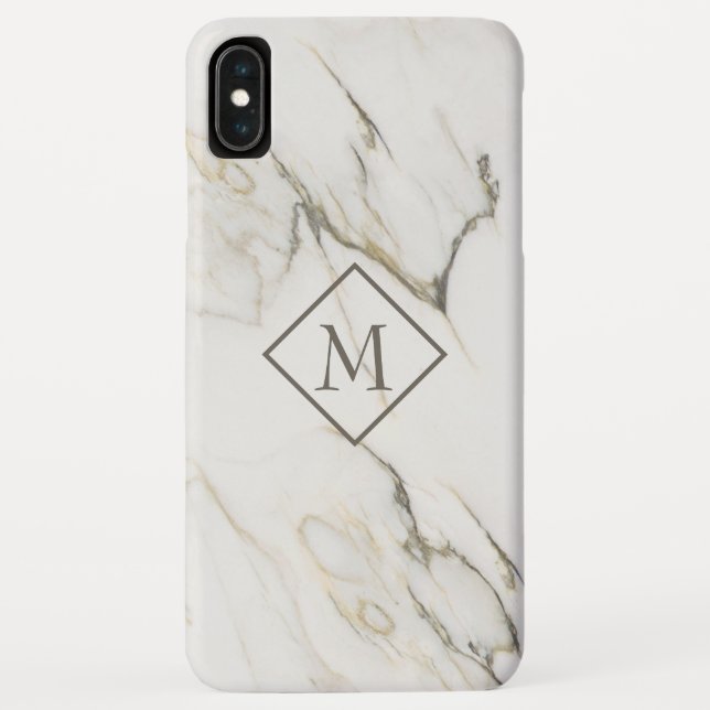Grey And Light Brown Marble Stone Case-Mate iPhone Case (Back)