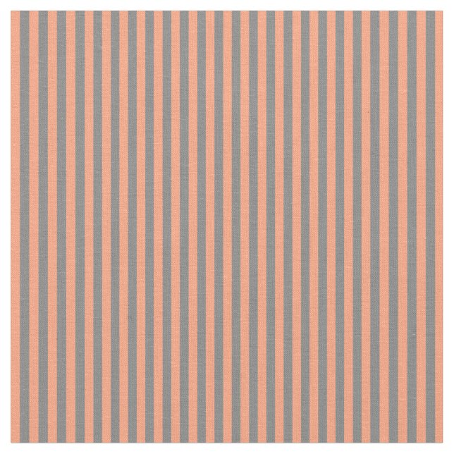 Grey and Light Salmon Striped Pattern Fabric (Close Up)