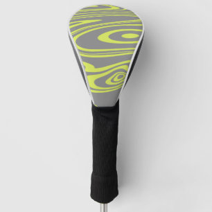 Grey and Lime Punch Golf Head Cover