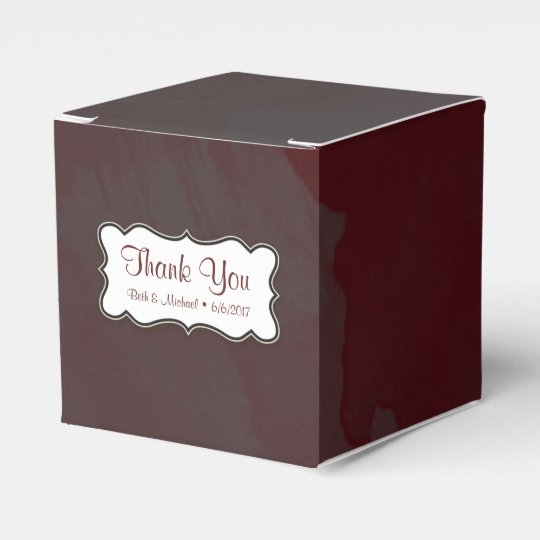Grey and Maroon Thank You Gift Box