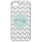 Grey and Mint Chevron Custom Monogram