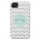 Grey and Mint Chevron Custom Monogram