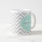 Grey and Mint Chevron Custom Monogram