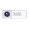 Grey and Navy Blue Modern Chevron Custom Monogram