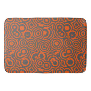 Grey and Orange   Bath Mat