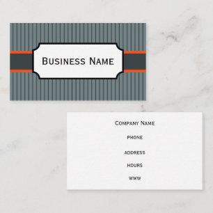 Grey and Orange Business Card