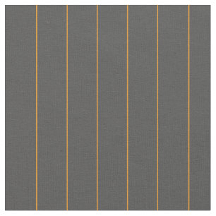 Grey and Orange Pinstripes Fabric