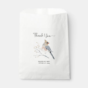 Grey and Peach Female Cardinal Generic Favour Bags