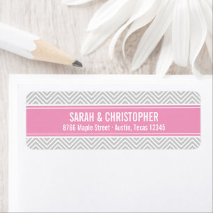 Grey and Pink Modern Chevron
