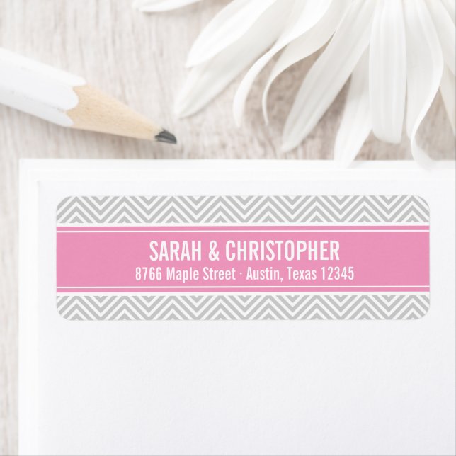 Grey and Pink Modern Chevron (Insitu)