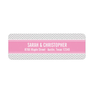 Grey and Pink Modern Chevron